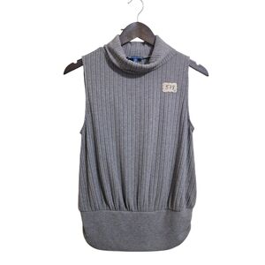 Democracy Women's Sleeveless Turtleneck SZ Small  Brown Lightweight Boho Classic